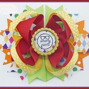 4.5 INCH "SMARTY PANTS" HAIRBOW